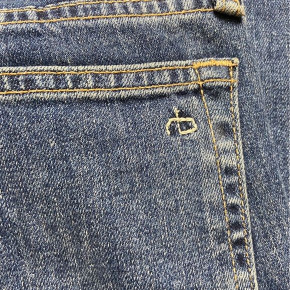Rag & Bone 10” Dre High Rise Slim Boyfriend Jeans in Worn Wash Sz 27 - Picture 10 of 15